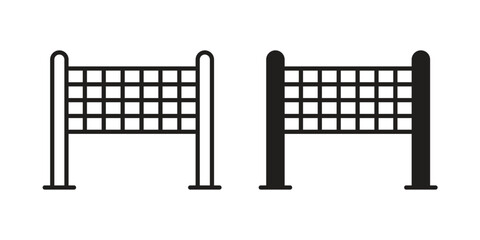 Volleyball net icon for mobile application, button and website design. © Cristiane