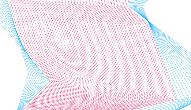 Blue pink minimal linear abstract futuristic tech background. Vector digital art design