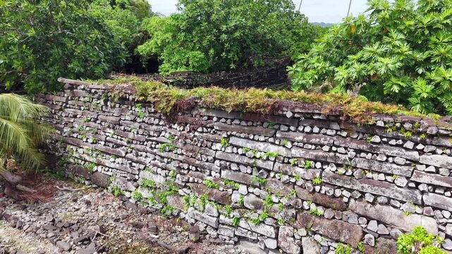 Micronesia Pohnpei Nan Madol Ancient Ruins Lost City Oceania Pacific Aerial Drone 4K