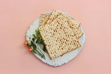 Pesah celebration image (jewish Passover holiday) with matzoh © tomertu