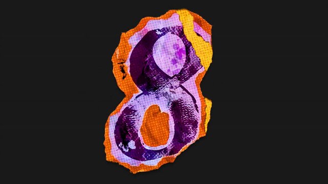 A drag and drop vibrant and brightly coloured number with alpha, in a torn creased up paper and card punk style that folds out in to place with worn aged effects and paper tears.

