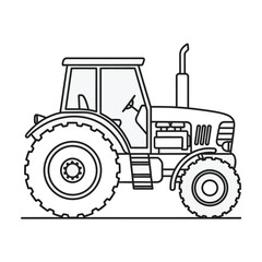 Fototapeta premium Simple line drawing of a pitchfork icon