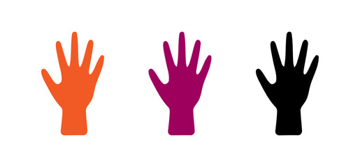 Obraz premium set of hands with different vibrant colors