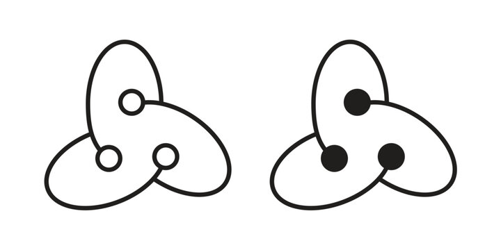 React icon set. outlined and solid flat clipart versions.