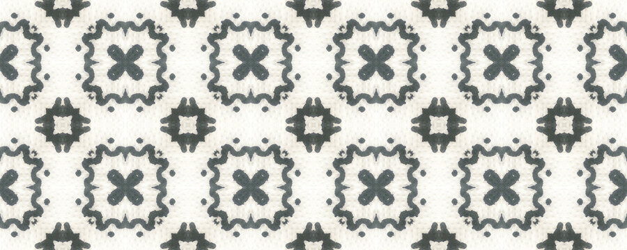 Ethnic Strip. Chic Round Fabric. Paisley Print