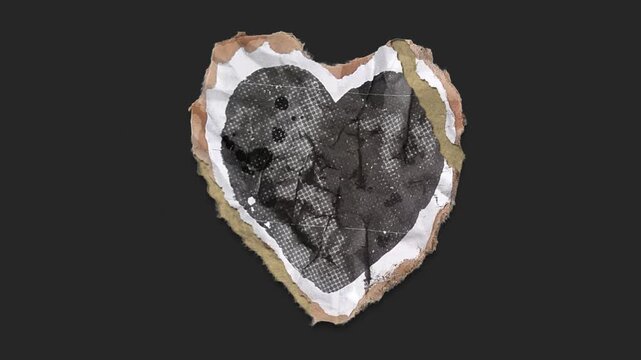 A drag and drop symbol with alpha in a grunge torn creased up paper and card style that folds out in to place with worn aged effects and paper tears.
