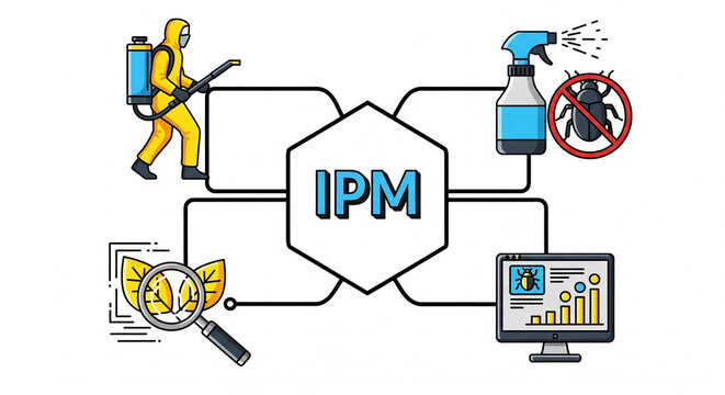 Integrated Pest Management concepts, including research, protection, and monitoring