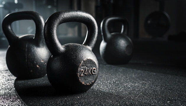 Modern fitness and wellness concept with gym equipment, yoga setup, strength training gear and healthy lifestyle atmosphere