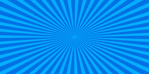 Modern comic background with blue halftone dots and radial speed motion lines. Vector speed effect for anime posters abstract © Isma