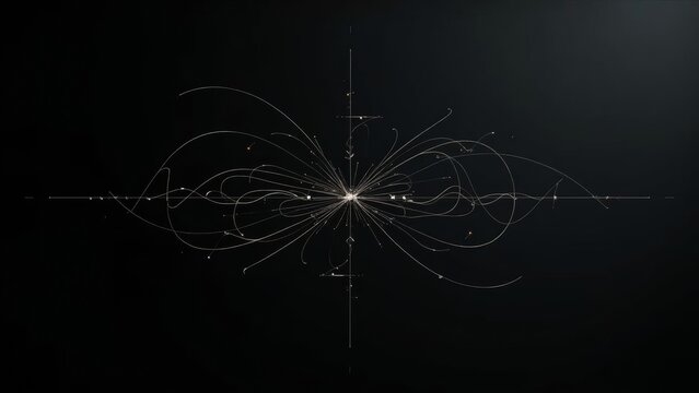 Symmetrical divergent lines abstract technology background