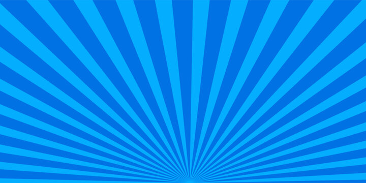 Modern comic background with blue halftone dots and radial speed motion lines. Vector speed effect for anime posters abstract