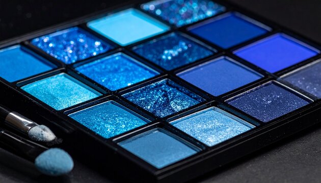 ブルーのグラデーションが美しいアイシャドウパレット