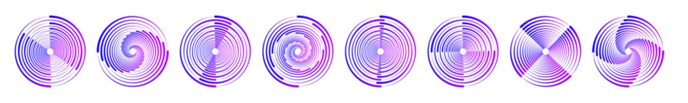 Circular halftone dot element with smooth gradient shading vector