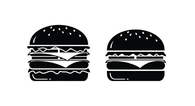 Two black hamburger icons presented in a striking bold silhouette