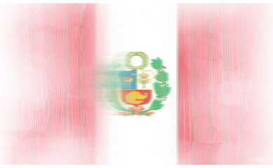 Dynamic Abstract Representation of the Peruvian National Flag with a Blurred, Streaky Vertical Line...