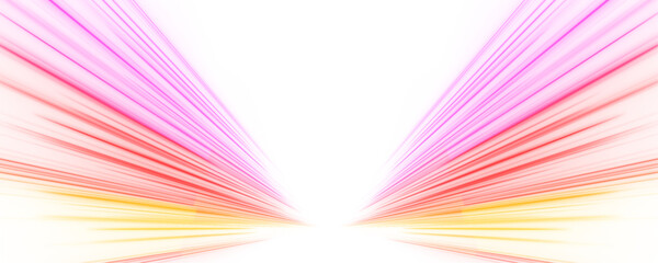Bright pink purple neon speed lane with glowing edges and smooth motion lines png © longstock