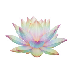Obraz premium Pastel Rainbow Lotus Flower Bloom