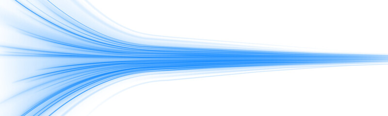 Fototapeta premium Dynamic neon blue speed trail with glowing curves, smooth flow and intense luminous effect png