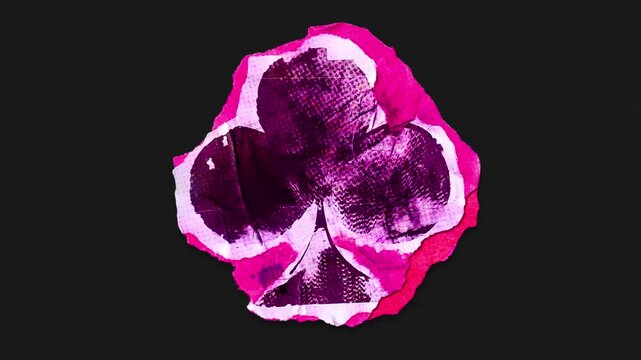 A drag and drop vibrant and brightly coloured symbol with alpha, in a torn creased up paper and card punk style that folds out in to place with worn aged effects and paper tears.
