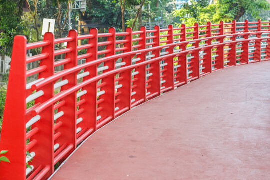 part of a skybridge or elevated walkway design in public park