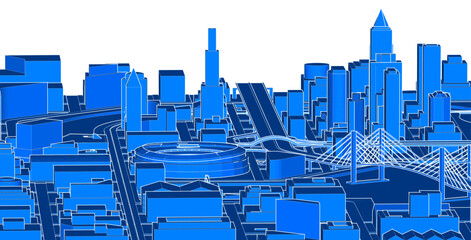 modern city panorama 3d illustration © Svjatoslav