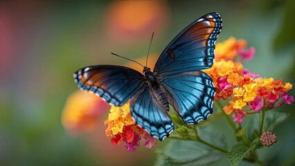 Obraz premium butterfly on flower