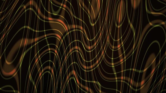 Abstract topographic lines on black background.