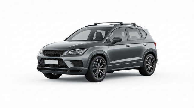 Generic sport 4x4 unbranded SUV car isolated on white 