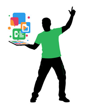 A digital content creator social media earner online earning digital assets sale platform revenue growth , Vector and PNG