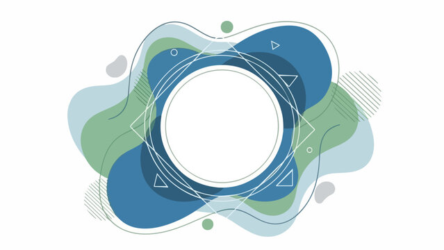Blue Green Abstract Circle Design Element.