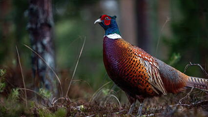 Fototapeta premium pheasant male pheasant