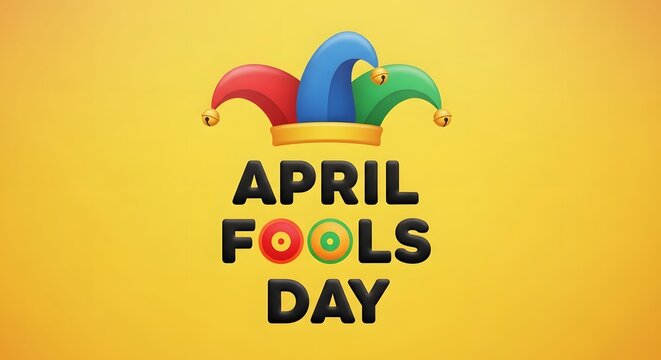 April fools day celebration logo