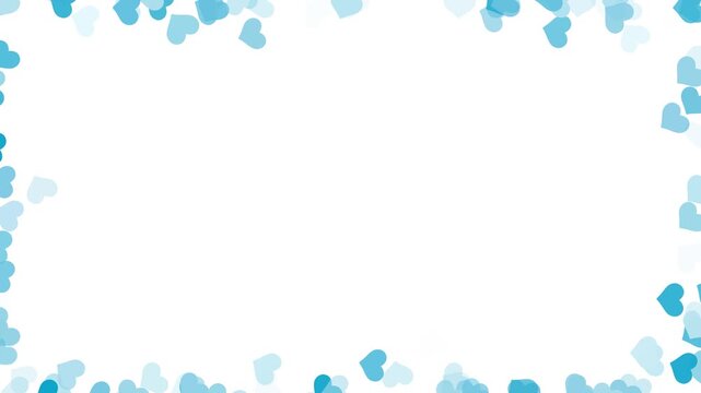 Valentine's day Frame overlay Isolated Seamless loop. valentines day hearts animation. love wedding abstract overlay