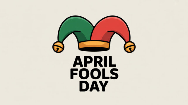 April Fools Day jester hat icon festive celebration symbol for pranks and jokes flat vector illustration on a light background