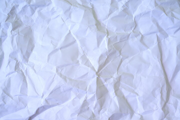 Obraz premium Crumpled White Paper Texture Background Wrinkled Surface
