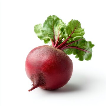 red beet on white background