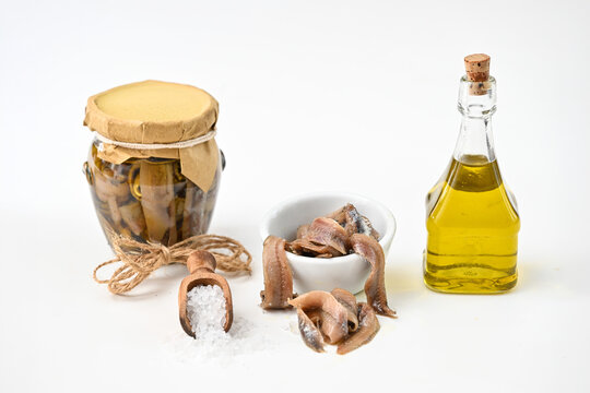Alici or acciughe sott&rsquo;olio is a food typical in Italy