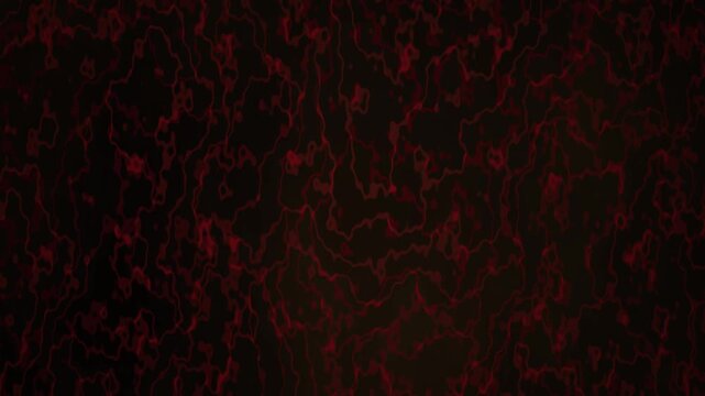 Dark background with red patterns.