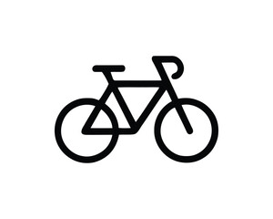 Fototapeta premium Bicycle minimalist icon line art transport branding vector