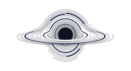 Black Hole with Ring System Illustration. © SuryaAji