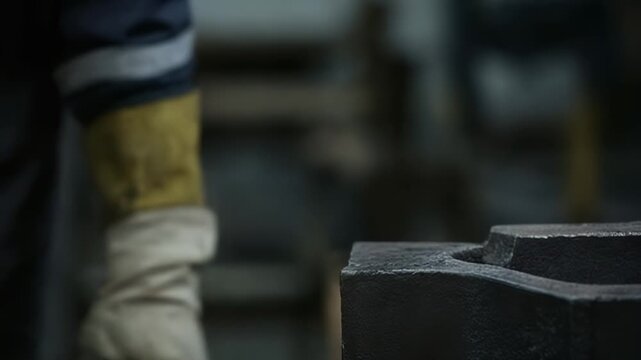 Steel Manufacturing Plant with Industrial Workers and Molten Metal