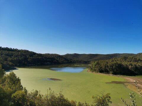 Panoramic View of Foix Reservoir in Castellet i la Gornal, Catalonia