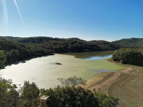 Panoramic View of Foix Reservoir in Castellet i la Gornal, Catalonia