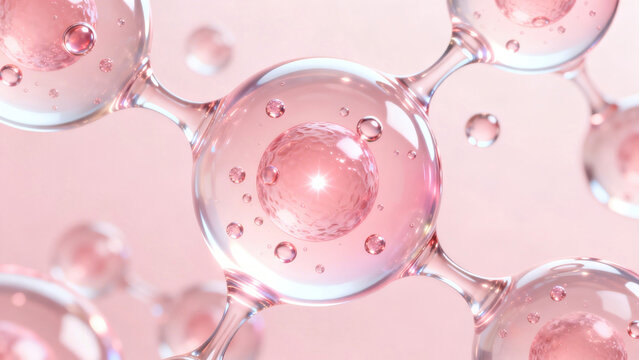 PDRN Exosome Micro Molecules for Skin Regeneration Biotechnology Medical Illustration