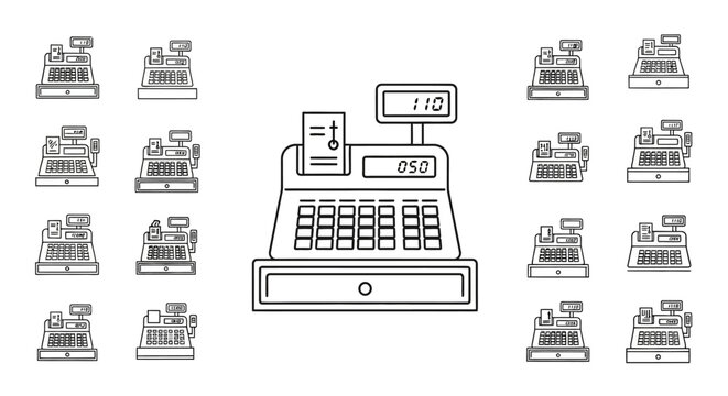 Cash Register Payment Terminal Machine.