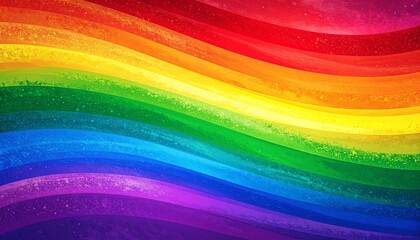 Fototapeta premium LGBT - Rainbow gradient background with colorful spectrum pattern, vibrant smooth transitions and soft blending hues. Abstract bright backdrop symbolizing diversity, creativity, positivity, energy and