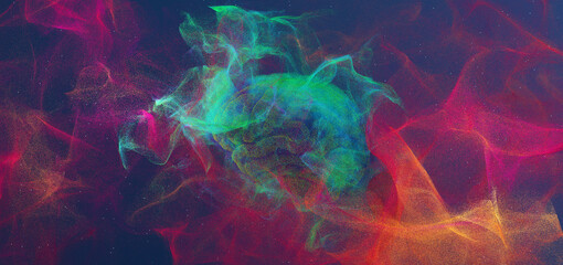 Humanoid nebulae, the universe, and the colorful sky © yongheng19962008