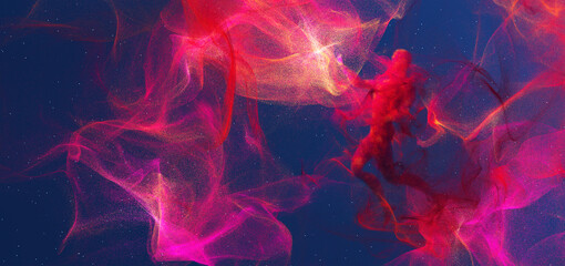 Humanoid nebulae, the universe, and the colorful sky © yongheng19962008