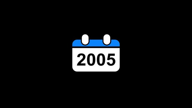 Calendar 2005 year display digital calendar page turning dates