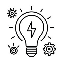 Fototapeta premium light bulb vector icon